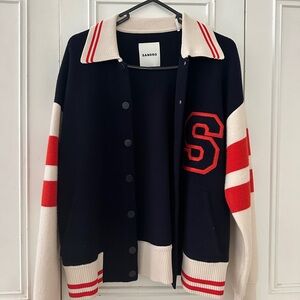 NEVER WORN! Sandro brand new varsity knit jacket